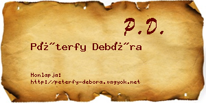 Péterfy Debóra névjegykártya